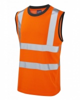 Leo Workwear V01-O Ashford High Visibility Orange Comfort Vest